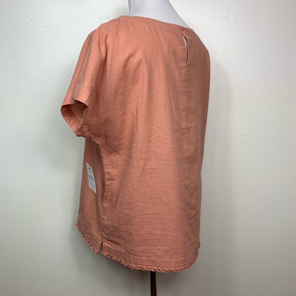Liz Claiborne Linen Top Flax LagenLook Raw Hem - Picture 9 of 16